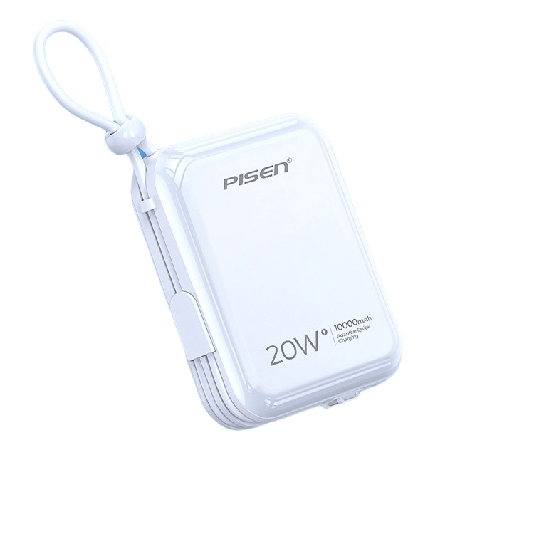 PISEN 品胜 D156 移动电源 皎月白 10000mAh Type-C/Micro-B 20W 双向快充 109元