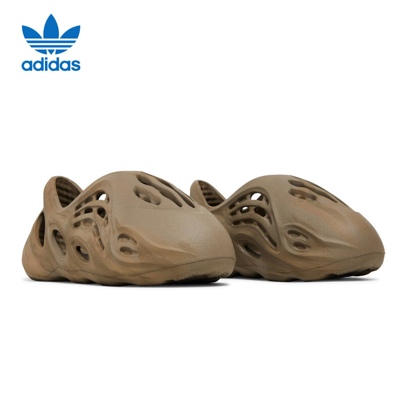 adidas GX7296 透气休闲拖鞋 灰色 19 99元