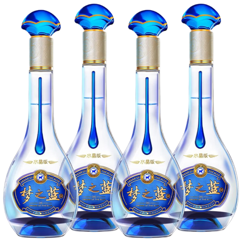 PLUS：洋河 梦之蓝M3水晶版 40.8° 绵柔浓香型 550ml 4瓶 1387.44元