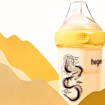 hegen 龙年纪念奶瓶 240ml 自带2段奶嘴 170.72元包邮（双重优惠，需凑单）