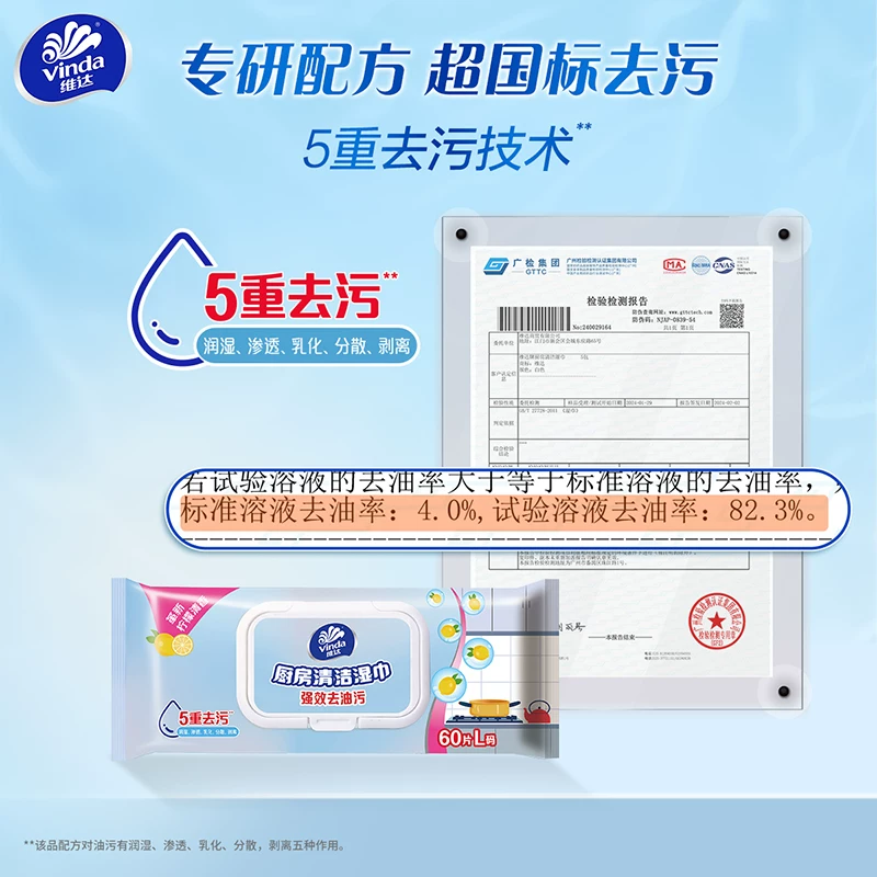 维达 厨房纸巾 60片*5包 32.15元 - 清风线报