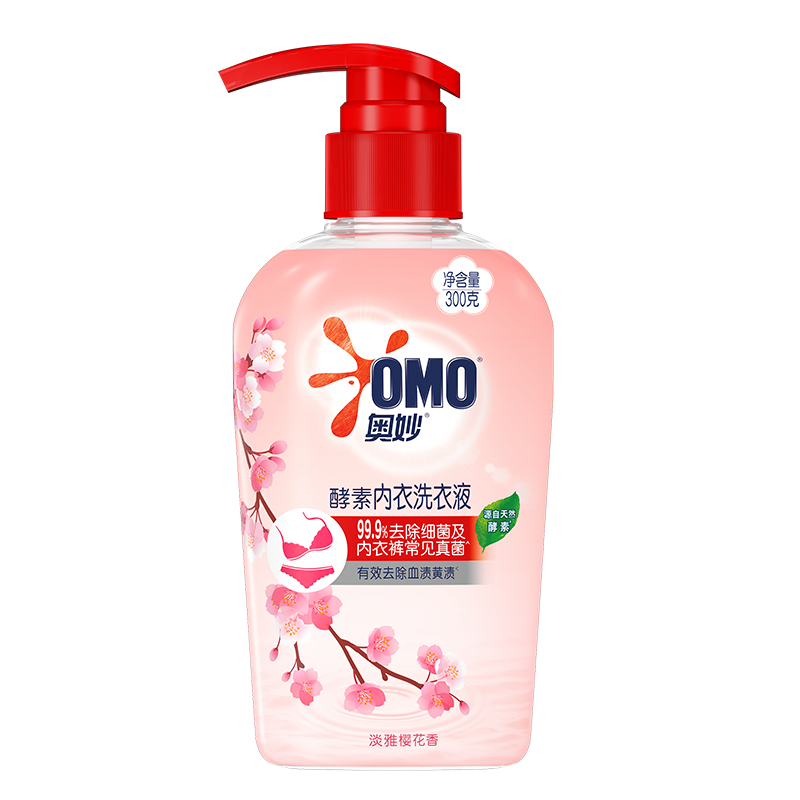 奥妙（OMO）内衣洗衣液内裤清洗液樱花300g *3件 23.7元（合7.9元/件）