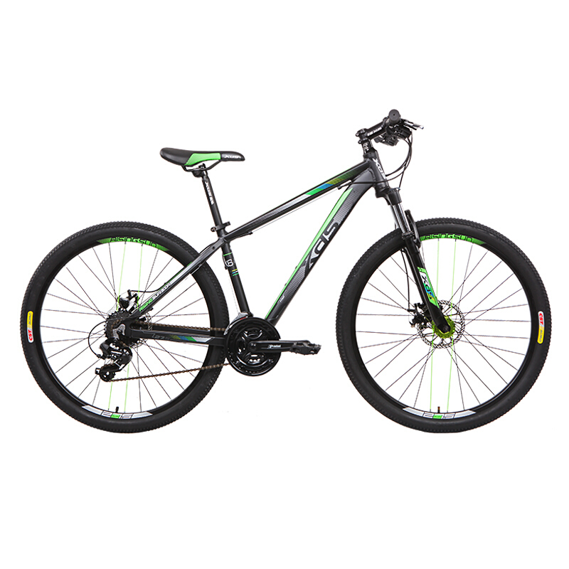XDS 喜德盛 2021款旭日300A pro 山地自行车 黑绿色 27.5英寸 24速 17英寸车架 线刹