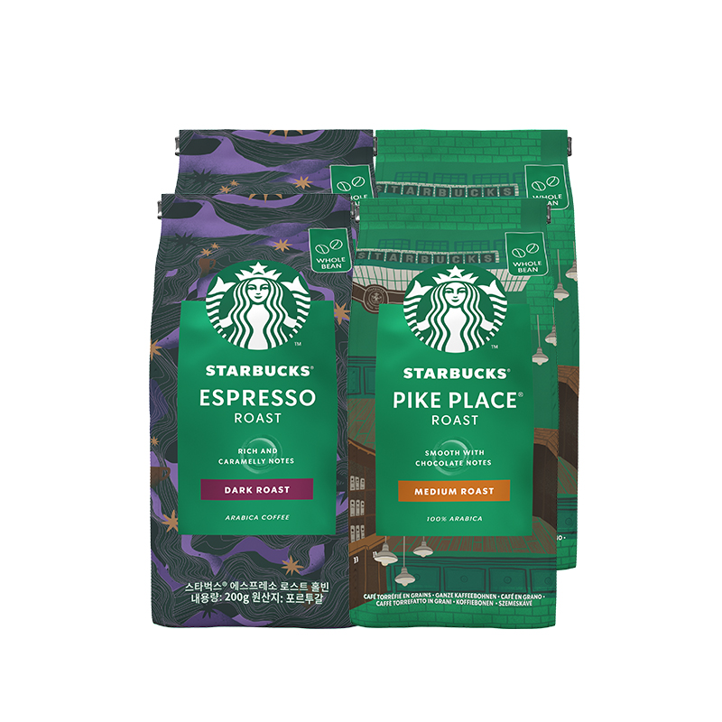 STARBUCKS 星巴克 烘焙咖啡豆 阿拉比卡 200g*4袋 320元