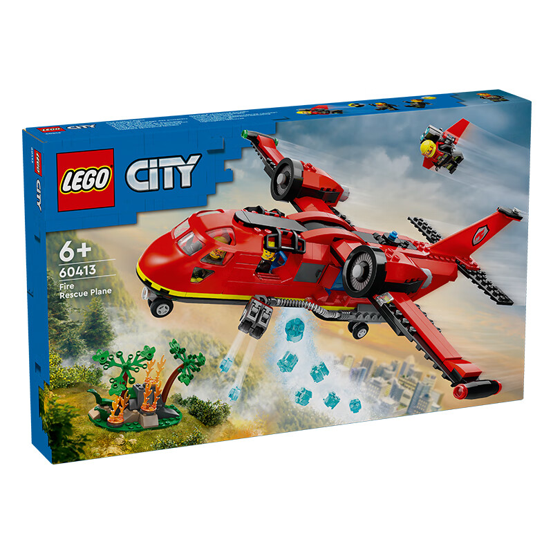 LEGO 乐高 积木城市系列小颗粒6岁+男女孩儿童成人拼插积木玩具 60413消防飞机 287.56元