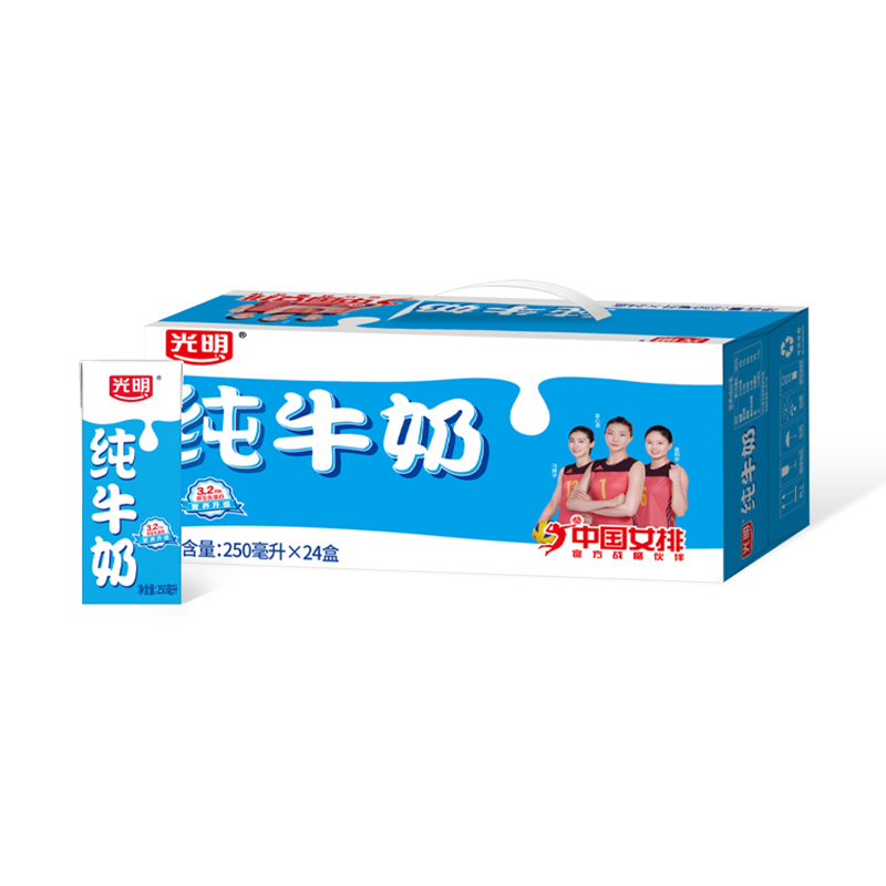 光明 中國女排聯名 純牛奶250*24 43.09元