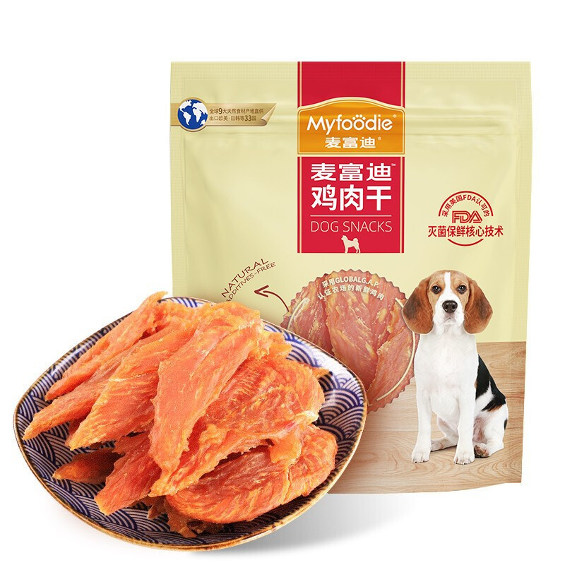 Myfoodie 麦富迪 狗零食 鸡肉干 400g 30元