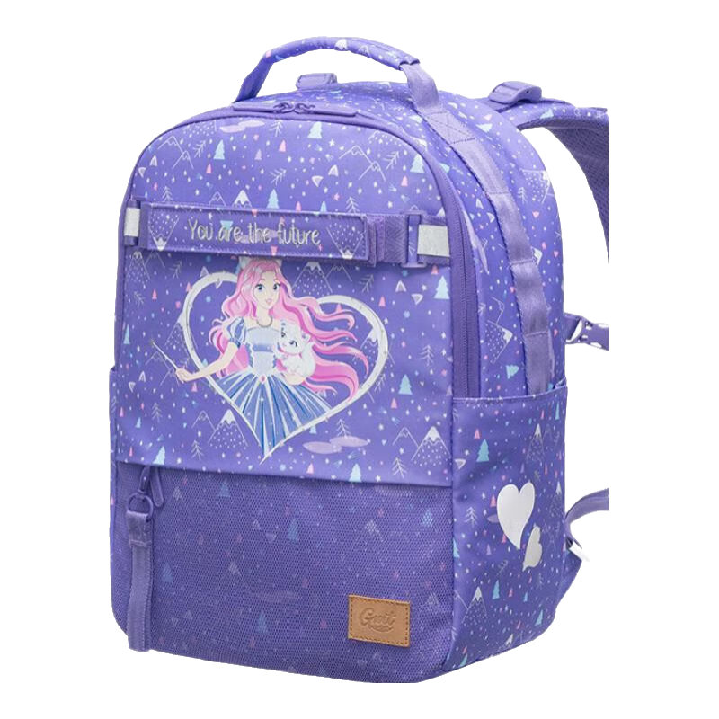 专利护脊：Gmt for kids 男女孩超轻护脊大容量抗菌1-4年级双肩包 灵力萌猫 22L 