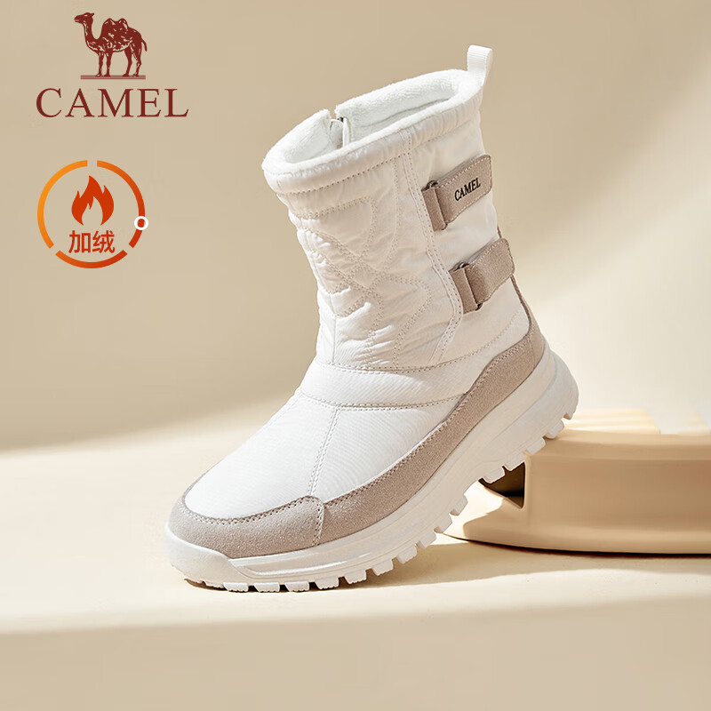 CAMEL 骆驼 户外雪地靴女鞋防水防滑冬季加绒保暖高帮户外登山鞋女款 FB222439