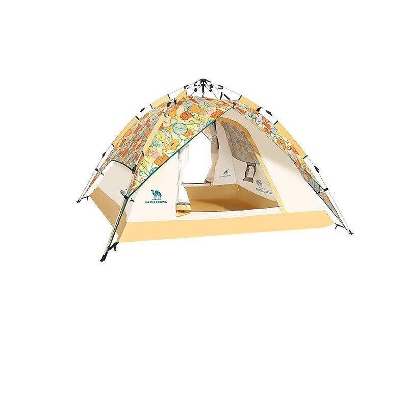 CAMEL 骆驼 户外液压帐篷便携式折叠全自动涂银防雨防晒露营帐A108-3俏皮小猫