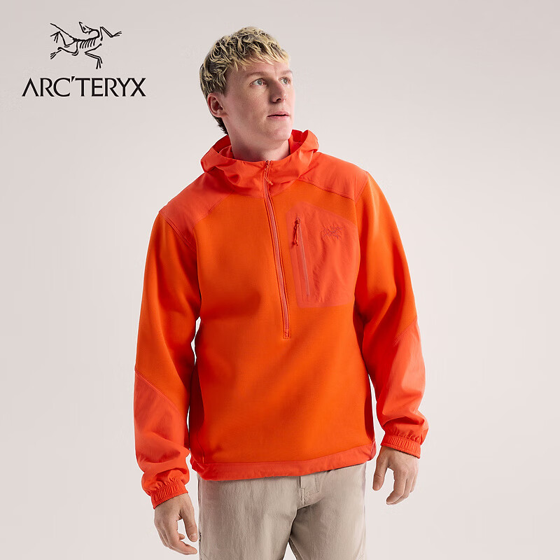 ARCTERYX始祖鸟 KONSEAL PULLOVER HOODY 保暖 男子 抓绒衫 SOLARIS/暖阳橙 L 2200元 包邮