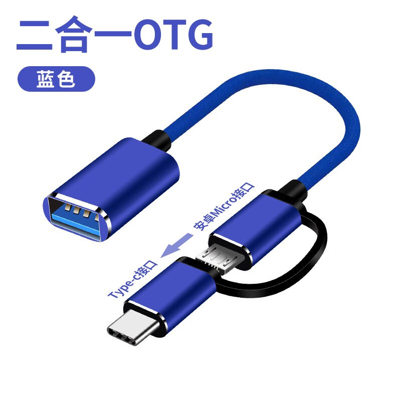 纽致 适用OTG转接头TypeC转换器X30 X20 X10 V40 30S手机接U盘下载歌曲usb口 TYPE-C+安