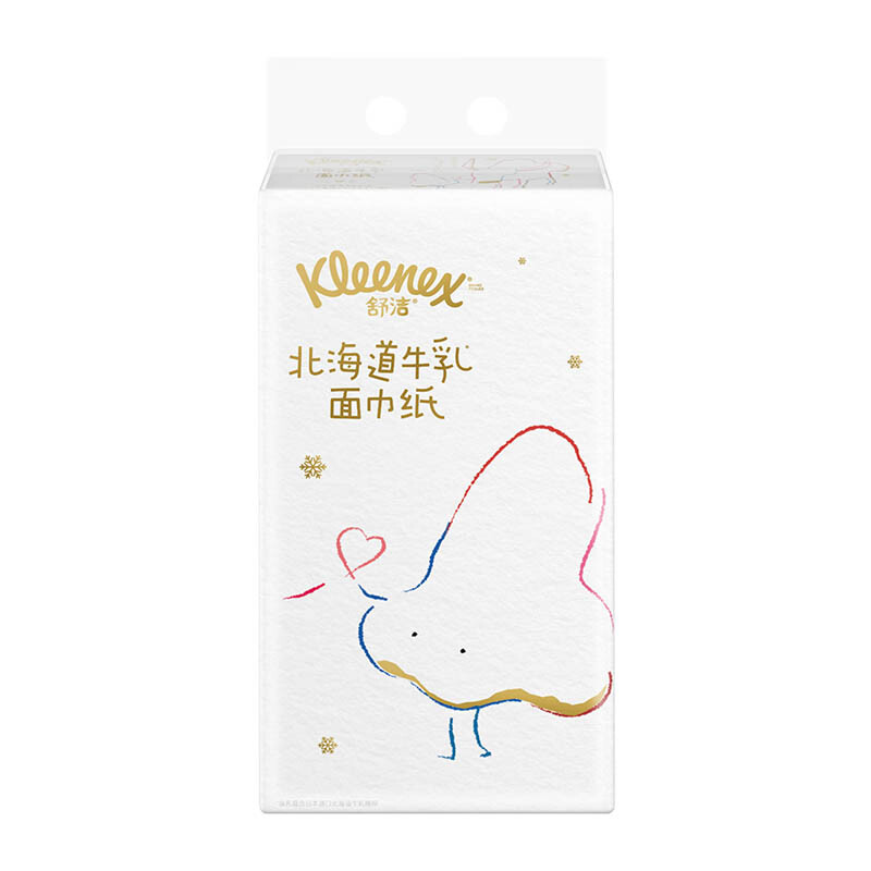 Kleenex 舒洁 北海道牛乳系列乳霜纸面巾80抽5包装 62.9元