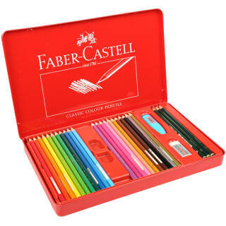 faber-castell 辉柏嘉 115848 经典油性彩铅 48色 红铁盒装 122.5元