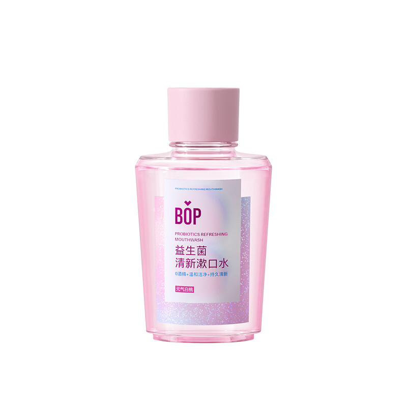 BOP 波普专研 益生菌漱口水口腔清洁0酒精持久清新便携500ml便携式 9.8元