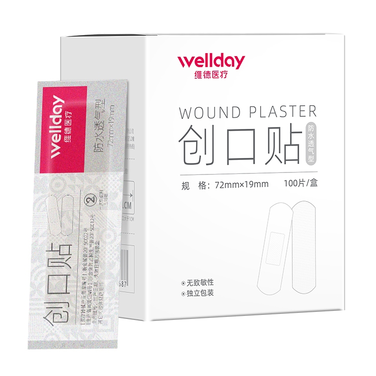 WELLDAY 维德 透气防水创可贴（任选二款） 共200片 7.16元