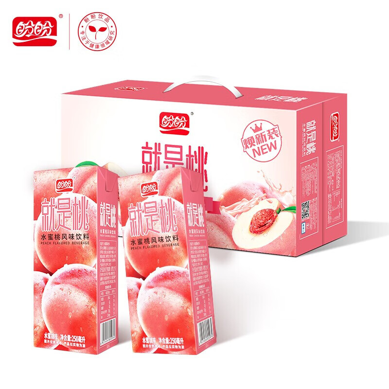 PANPAN FOODS 盼盼 水蜜桃果汁饮料250ml*24盒 *3件 55.86元，折18.62元/件（需凑单）