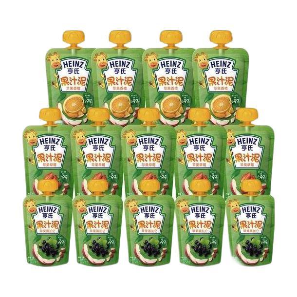 Heinz 亨氏 乐维滋果泥 120g*15袋（含赠） 39.9元（需用券）