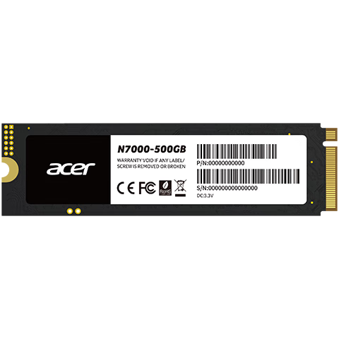 PLUS会员：（acer）宏碁 500G SSD固态硬盘 M.2接口(NVMe协议) N7000系列 暗影骑士擎