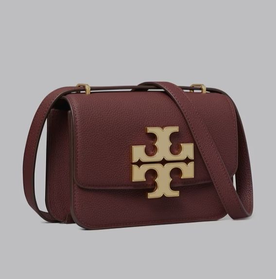 Tory burch ELEANOR 小号荔枝纹单肩包 酒红色 7.2折 $467.6（约3395元）