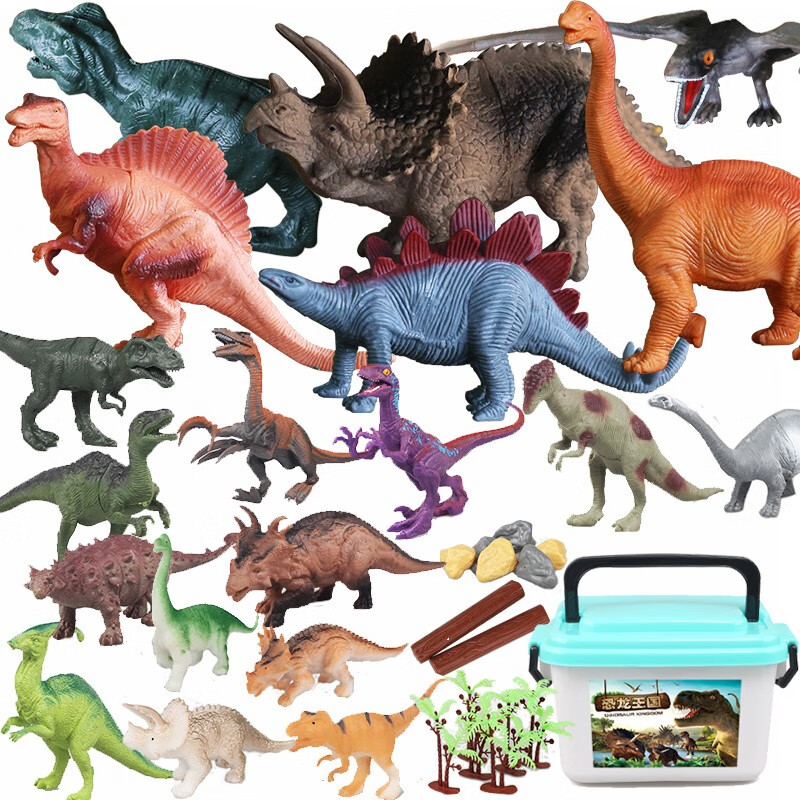 ALLEXC 奥启科 儿童恐龙玩具68件套仿真动物模型霸王龙玩具3-10岁男孩生日礼物 68件套（恐龙套装+场景套装） 49元DETSRT