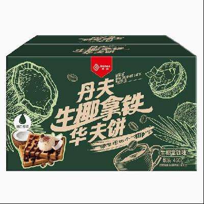 88VIP：丹夫 生椰拿铁味华夫饼 450g/盒 12.15元包邮（双重优惠）