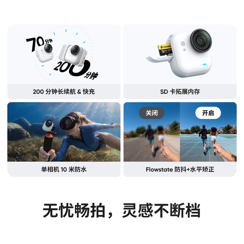 影石 GO Ultra 口袋运动相机 2322元