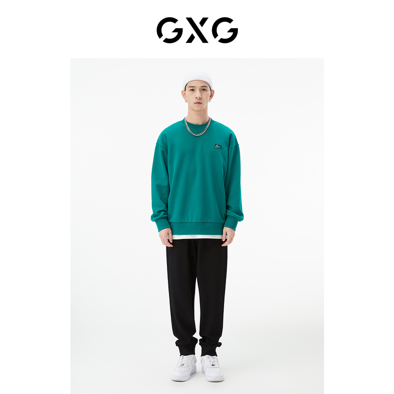 GXG 男装 绿色圆领卫衣 22年秋季城市户外系列 108元