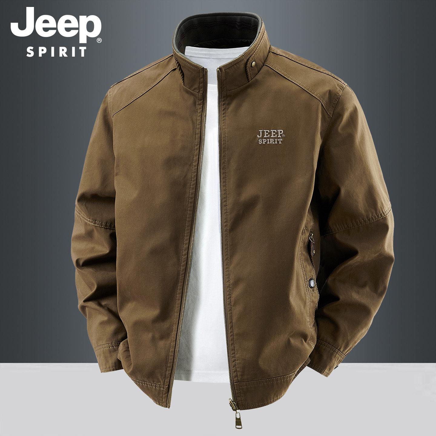 吉普 男士双面穿工装外套 TM-JEEP-CC-JPZB-ZB0660 228元