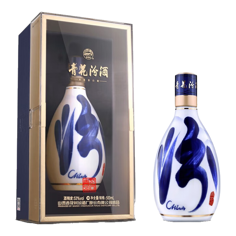 plus会员：汾酒 青花30复兴版 清香型白酒 53度 500ml 单瓶 771.7元