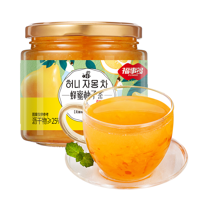 88VIP：FUSIDO 福事多 蜂蜜柚子茶 500g 瓶装 9.41元