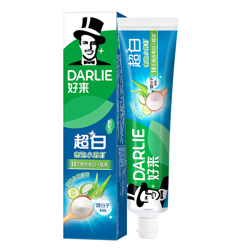 DARLIE/黑人 超白芦荟小青瓜 牙膏 40g五件 4.75元（需领券，合0.95元/件）反45元