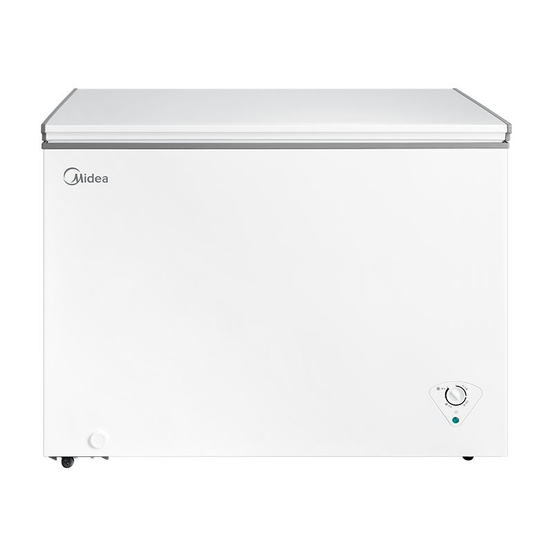 PLUS会员：美的（Midea）冰柜家用冷藏冷冻两用 301L商用大容量卧式冷柜低霜