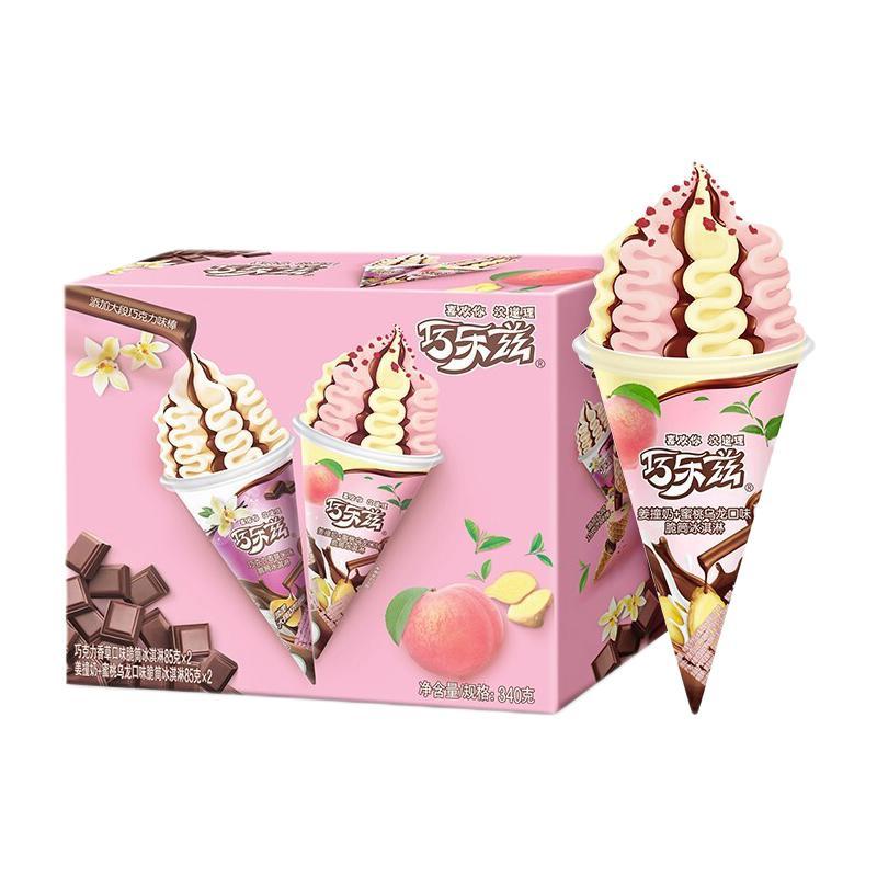 SHUHUA 舒化 巧乐兹 脆筒冰淇淋 姜撞奶+蜜糖乌龙口味 340g 13.15元