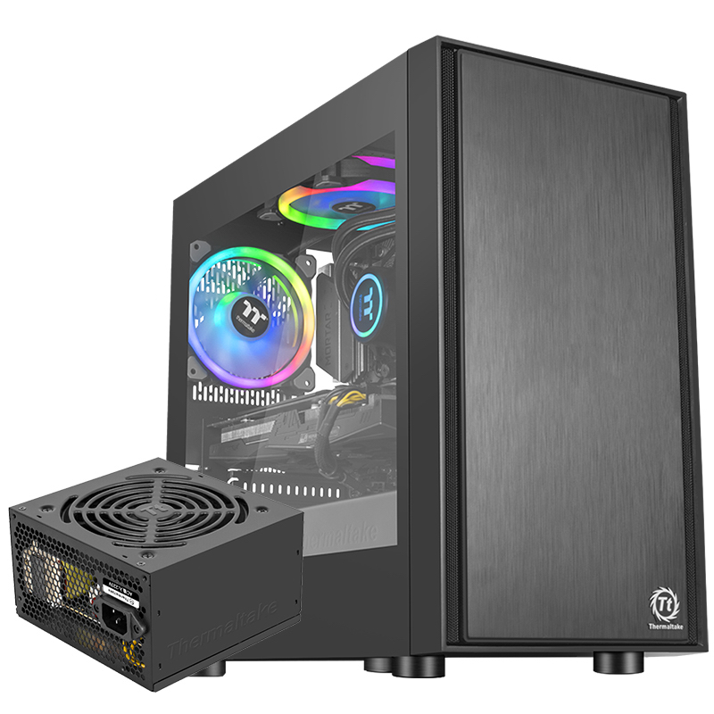 Thermaltake 曜越 启航者 F1 M-ATX机箱 半侧透 含电源 400W 黑色 229元