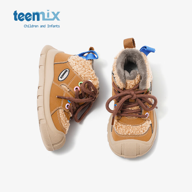 天美意 透气休闲鞋棉鞋 咖色 37 119元（需用券）