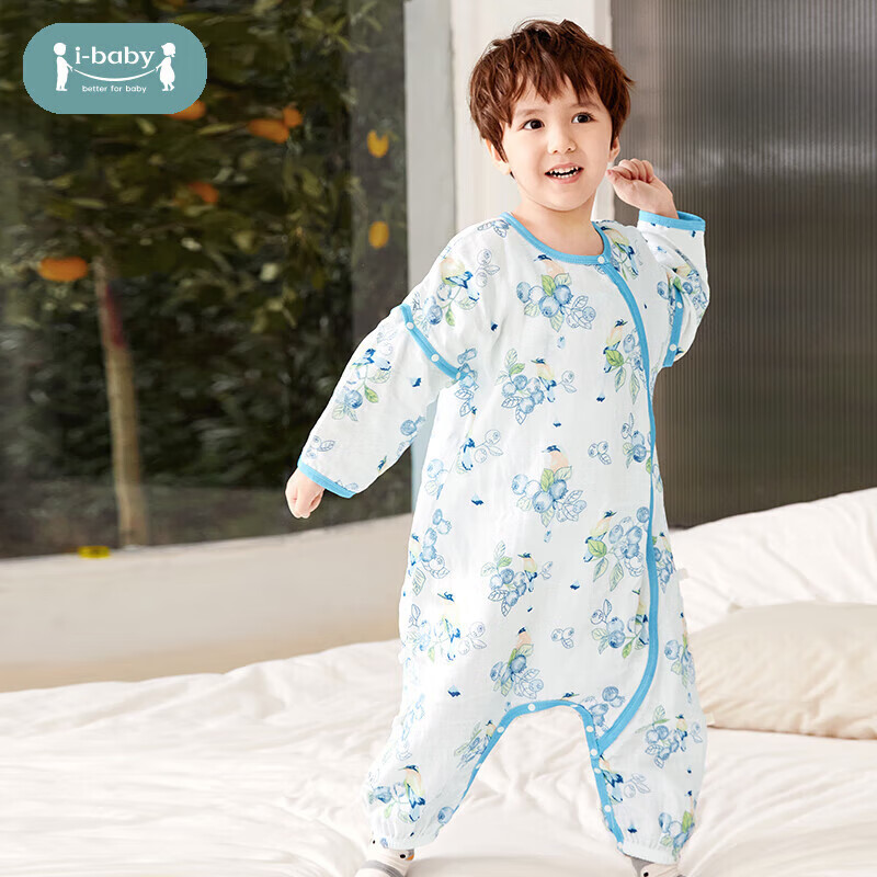 ibaby 婴儿睡袋 双层纱布-蓝莓甸果 室温28-32℃ 100码 74元（需用券）