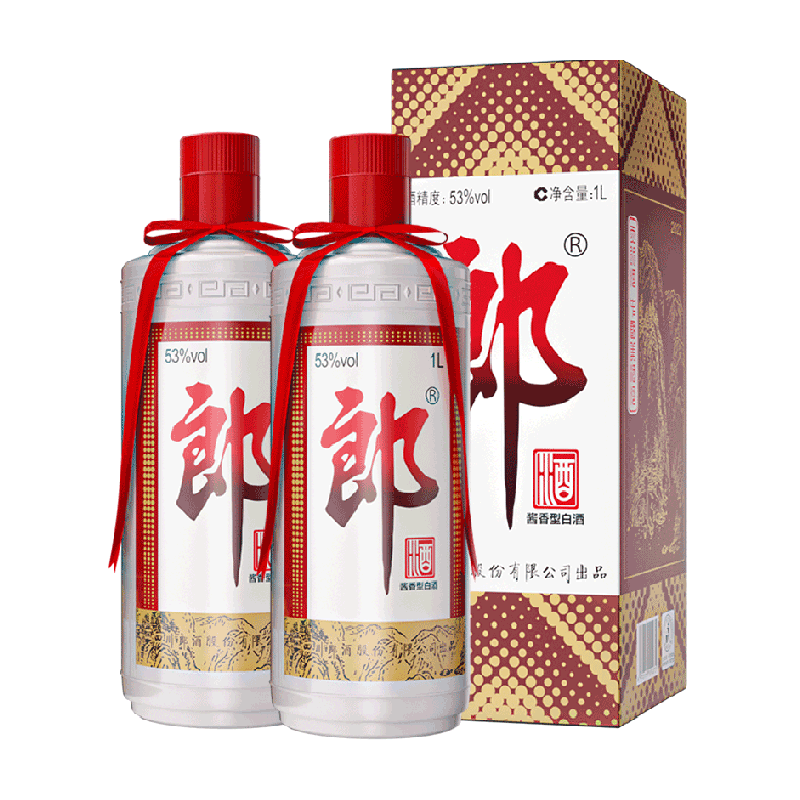 LANGJIU 郎酒 郎牌郎酒1000ml*2瓶53度酱香型高档白酒婚宴送礼粮食酒 ￥696.05