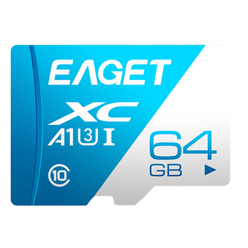 PLUS会员：EAGET 忆捷 T1 蓝白卡 Micro-SD存储卡 64GB（UHS-I、V30、U3、A1） 14.81元（