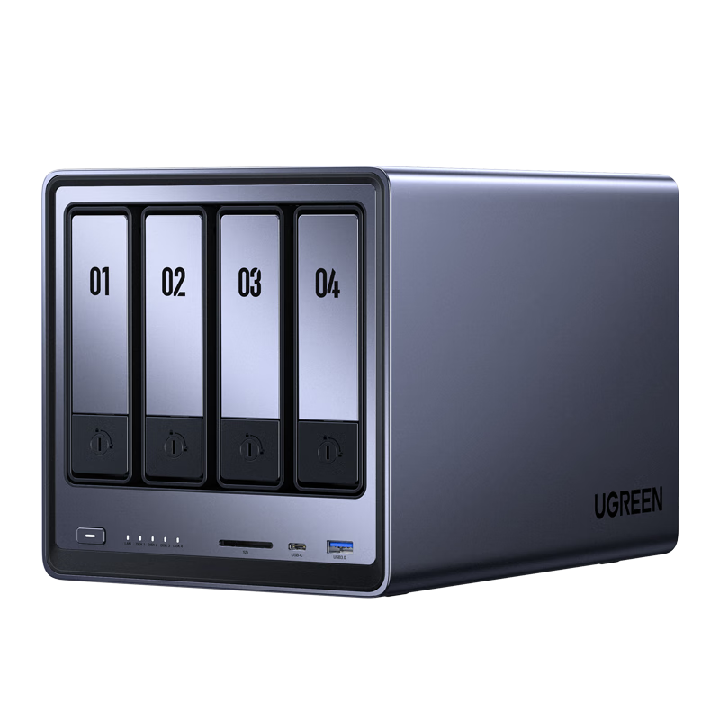 再降价、预售、PLUS会员：UGREEN 绿联 私有云DXP4800 Plus四盘位NAS网络存储个人