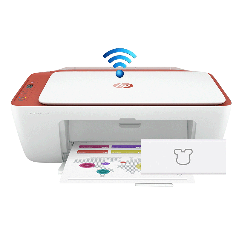 惠普（HP） 彩色打印机 学生无线家用办公复印扫描喷墨一体机 2729+学习棒（