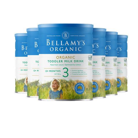 BELLAMY'S 贝拉米 澳大利亚贝拉米进口正品宝宝有机奶粉3段1-3岁900g*6罐 718.