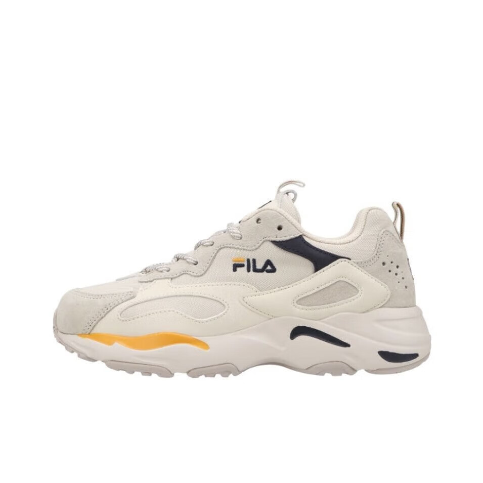 FILA 斐乐 韩版FILA减震防滑耐磨低帮老爹鞋男女同款 米色230 ￥298.05