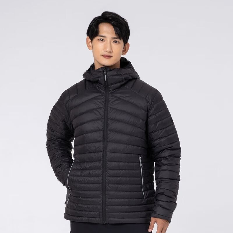 迪卡侬 DECATHLON 轻薄 运动羽绒服 800蓬鸭绒 男 保暖连帽男/黑色-20223XL-4711506 2