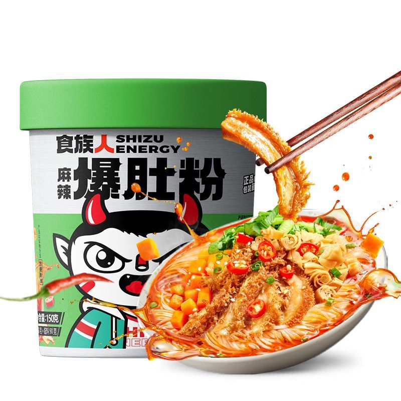 食族人 正宗食族人麻辣爆肚粉*3/6桶装粉丝米线泡面重庆红薯粉网红酸辣粉 3