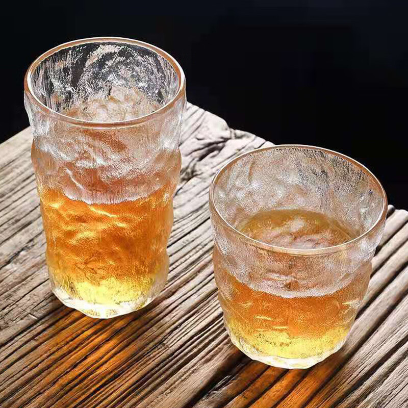 欢妍 玻璃杯冰川杯啤酒杯水杯女牛奶酒杯果汁杯 冰川杯 矮款 300ml 1只 1.85元