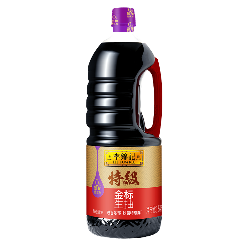 李锦记 特级金标生抽1.54kg0%添加防腐剂 炒菜特级鲜 酿造酱油 13.21元