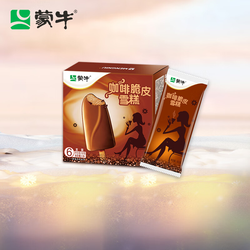蒙牛 香浓咖啡脆皮口味雪糕60g*6支/盒 7.44元(需买8件,需用券)