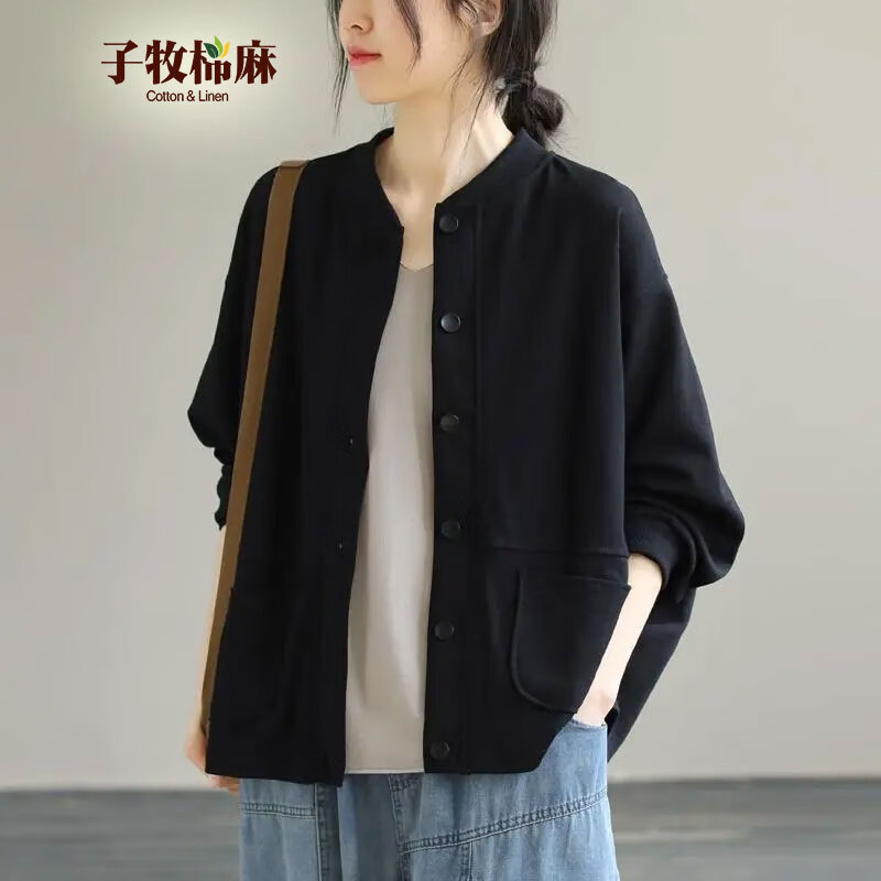 子牧棉麻 女士棒球服外套 ￥78.55