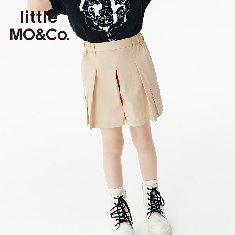 Little MO&CO. little moco童装夏装儿童裤子女童裙裤式宽松休闲短裤大童半身裙 21